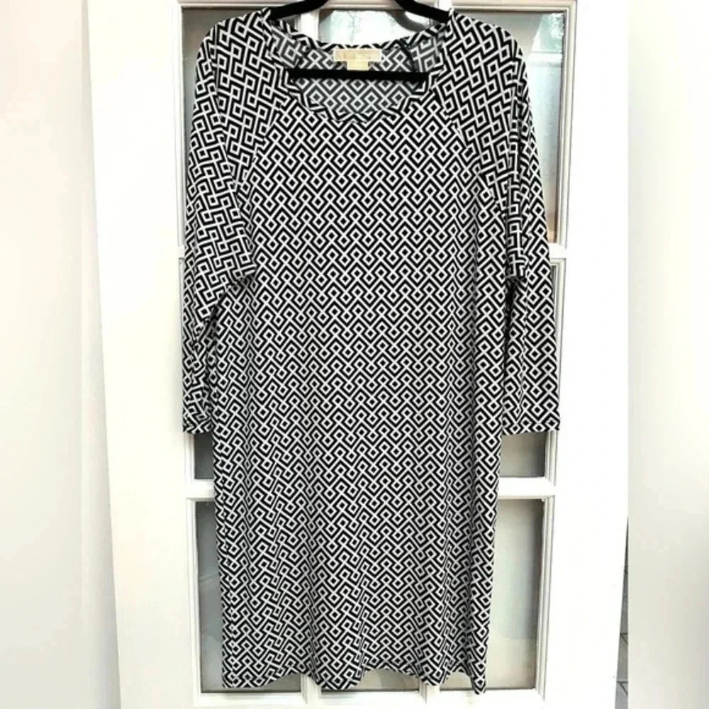 Michael Kors | Women’s Size Small Petite SP Career Geo Print Shift Midi Dress